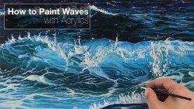 How to Paint Waves Acrylics