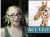 Painting critique giraffe in acrylics art tips w Lachri