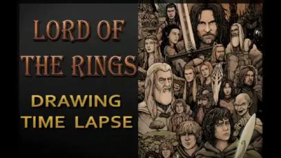 Drawing Lord of the Rings time lapse
