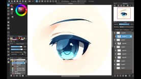 Medibang Paint Pro desktop version how to Eye color tutorial Part 8 Anime eye