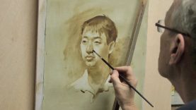 Portrait painting demonstration
