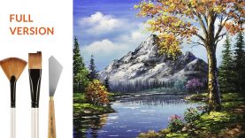 Challenge 18 Autumn lakes scene mountain landscape acrylic painting