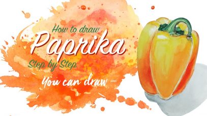 How To Draw Yellow Paprika Watercolour Vegetables Step By Step Drawing