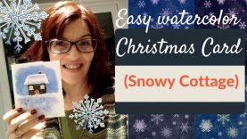 Easy Watercolor Christmas Xmas Card Tutorial Snowy Cottage