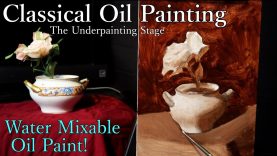 WATER MIXABLE Oil Painting TUTORIAL Classical Approach Underpainting Stage