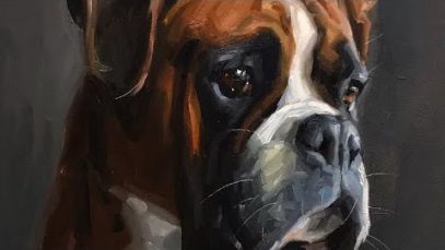 Boxer Dog Time Lapse Oil Painting
