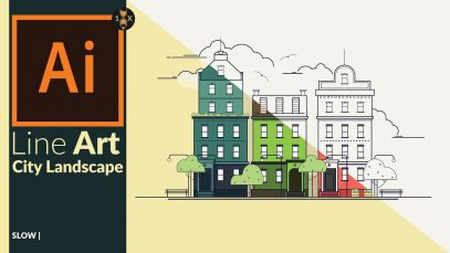 Creating a Line art city landscape in Adobe Illustrator