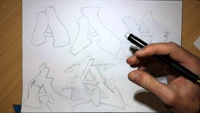 Graffiti Letters Sketching Techniques Part 1