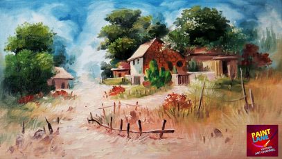 How To Paint A Simple Landscape With Oil Colors on canvas