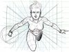How to Draw a Dynamic Comic Book Pose Using a Perspective Grid