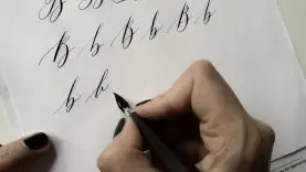 Modern calligraphy letter quotbquot