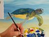 Painting a Turtle in acrylics full process