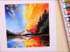 Beautiful landscape scenery drawing using acrylic paints Acrylic painting tutorial