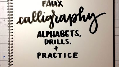 Faux Calligraphy Alphabets Drills Practice