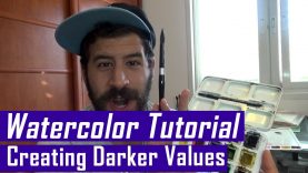 My watercolors are too bright How to get darker values Watercolor tutorial