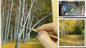 68 How To Paint Silver Birch Trees Part 1 Oil Painting Tutorial