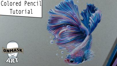 Colored Pencil Betta Fish Tutorial