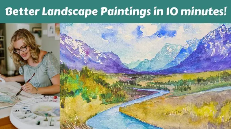 Easy watercolour landscape painting - PaintingTube