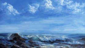 Storm Clouds amp Crashing Wave Oil Painting