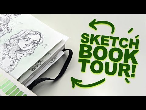 My Finished Sketchbook Tour 2019! - illo Sketchbook Flipthrough 