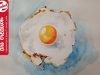 How to paint a fried egg with watercolour Talens Art Creation