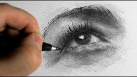 Drawing an eye Shading high light graphite pencil