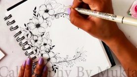 How to Doodle Flower Wreath Drawing Florals Ideas for Bullet Journal