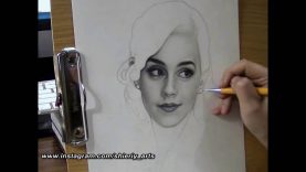 Realism Portrait Drawing of Emma Watson with Graphite Pencil