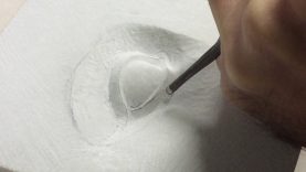 Athar Carving an Eye in Carrara Marble