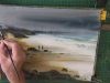 How to Watercolour Beach Painting Stormy Sky