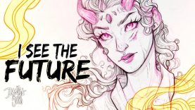 I See the Future ♦ Sketch with Me ♦ Demon Girl Art