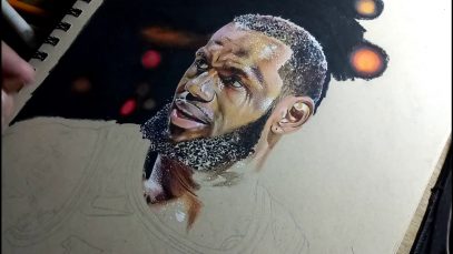 Lebron james Colored pencil Drawing