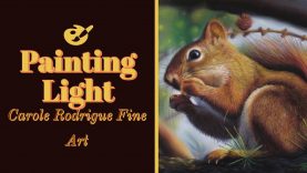 How to Paint Light in a Wildlife Art Pastel Painting Squirrel Speed Painting