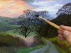 Oil Painting Lesson Painting Winter Trees Over A Sunset Landscape Episode 141