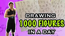 DRAWING 1000 FIGURES IN A DAY craziest art challenge EVER