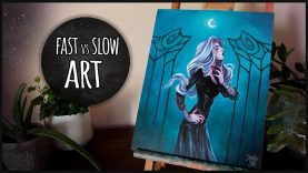 Fast vs Slow Art Oil Painting • Haunting Night