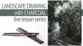 Landscape Drawing with Charcoal