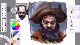 Pirate Self Portrait In Sketchbook Pro