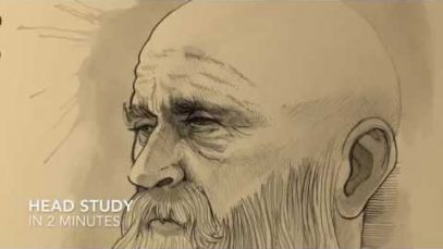 Speed Drawing Head Study using Old Master Drawing Techniques