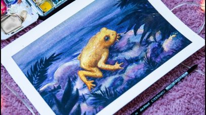The Magic of the Golden Toad AAC Painting