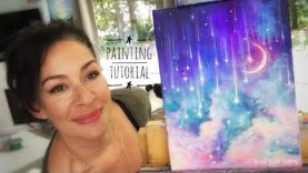 Falling Stars Painting Tutorial ACRYLIC STEP BY STEP EASY AND FUN