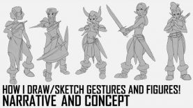 How I drawsketch gestures and figures narrative and concept