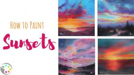 How to Paint Sunsets Acrylic Painting Tutorial