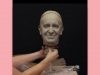 Making of a realistic head sculpt. Sculpture demonstration portrait of Pope Francis