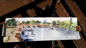 Plein Air Watercolour Rivers Boats and Cottages A painting trip on my bike