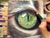 Realistic Cat Eye in Coloured Pencil Timelapse