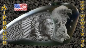 Airbrush by Wow No.621 quot Indian Chief quot with english commentary
