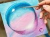 Colorful Big Drop of Water Acrylic painting Homemade Illustration 4k