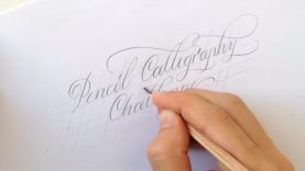 Hand writing with Pencil Pencil Calligraphy