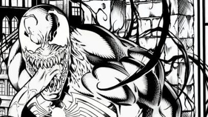 Inking Venom Comic Art in Clip Studio Paint
